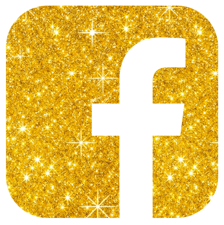 [CITYPNG.COM]HD Facebook And Instagram Gold Glitter Logos Icons PNG - 2770x1595.png