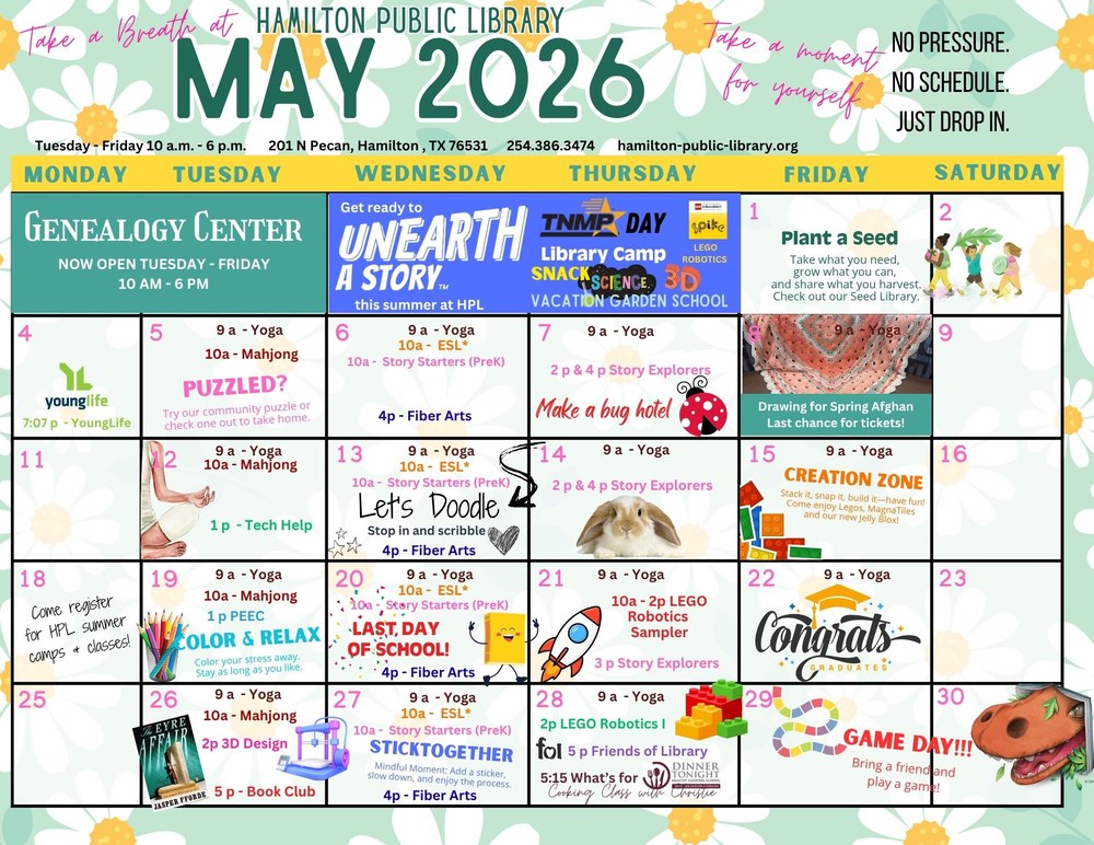 May 2026 Calendar of Events